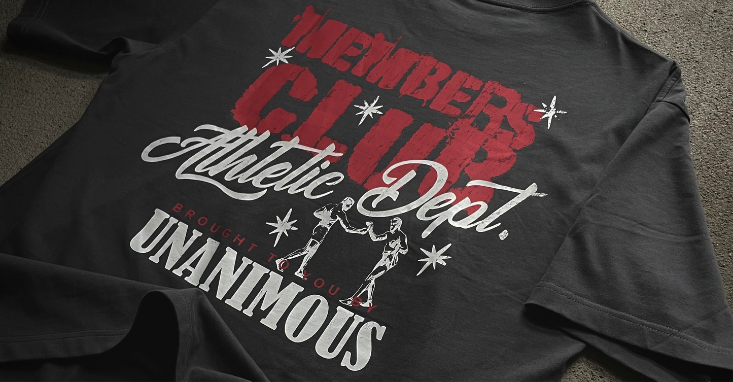 "MEMBERS CLUB" OVERSIZED SHIRT (Shadow Grey)