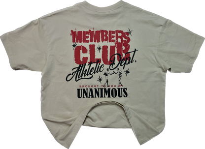 "MEMBERS CLUB" OVERSIZED SHIRT (Cream)