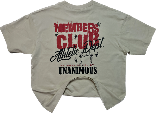 "MEMBERS CLUB" OVERSIZED SHIRT (Cream)